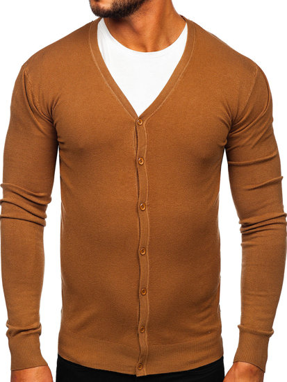Suéter abierto para hombre color marrón Bolf YY06