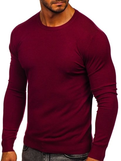 Suéter básico para hombre color burdeos Bolf YY01