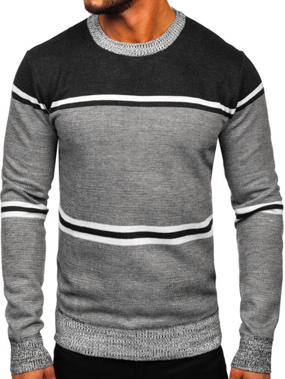 Suéter para hombre color grafito Bolf 6300