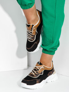 Calzado deportivo tipo sneakers para mujer negro Bolf AD717