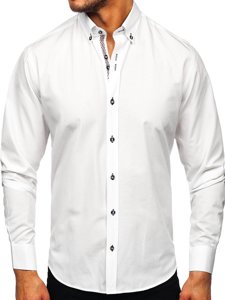 Camisa con manga larga para hombre color blanco Bolf 20718
