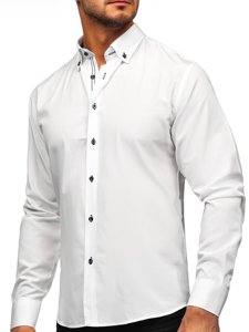 Camisa con manga larga para hombre color blanco Bolf 20720