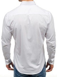 Camisa de manga larga elegante para hombre blanca Bolf 7722