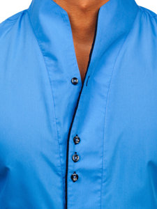 Camisa de manga larga para hombre azul Bolf 5720