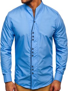 Camisa de manga larga para hombre azul claro Bolf 5720