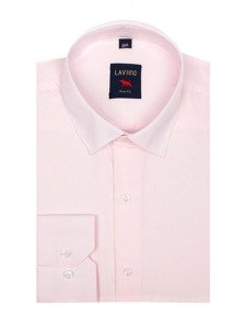 Camisa elegante de manga larga para hombre rosa Bolf TS100