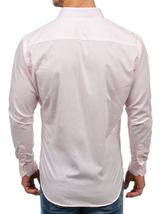 Camisa elegante de manga larga para hombre rosa Bolf TS100