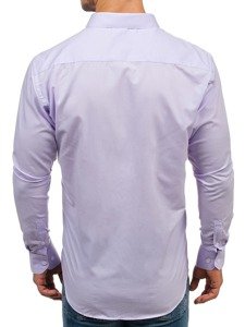 Camisa elegante de manga larga para hombre violeta Bolf TS100