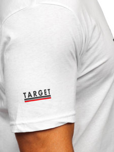 Camiseta  algodón de manga corta con impresión para hombre blanco Bolf 14738