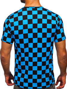 Camiseta de manga corta con impresión para hombre azul Bolf 14941