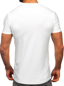 Camiseta de manga corta con impresión para hombre blanco Bolf MT3056