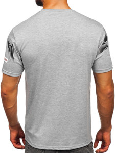Camiseta de manga corta con impresión para hombre gris Bolf 14208