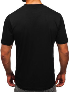 Camiseta de  manga corta estampada para hombre negra Bolf 14207