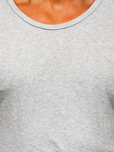 Camiseta de tirantes sin impresión para hombre gris Bolf 1205-1