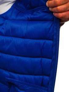 Chaleco acolchado con capucha para hombre color azul oscuro Bolf HDL88003