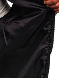 Chaleco acolchado de entretiempo para hombre con capucha color negro Denley MY88