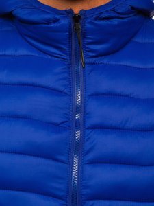 Chaleco acolchado para hombre con capucha color azul oscuro Bolf HDL88002