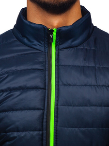 Chaqueta de entretiempo para hombre azul oscuro Bolf TY51