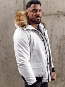 Chaqueta de invierno para hombre blanca Bolf 2019