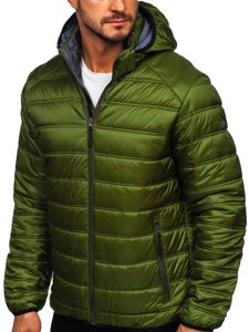 Chaqueta deportiva acolchada de invierno para hombre color verde Bolf BK111