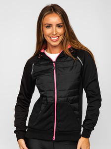 Chaqueta deportiva de entretiempo para mujer negro Bolf KSW4009