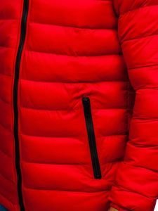 Chaqueta deportiva de invierno acolchada para hombre roja Bolf JP1102
