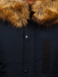 Chaqueta parka de invierno para hombre alaska color azul oscuro Bolf JK351