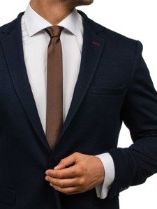 Corbata elegante delgada para hombre marrón Bolf K001