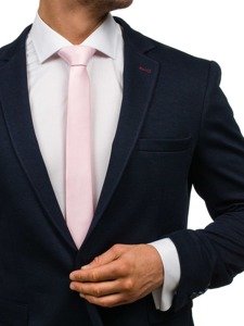 Corbata elegante delgada para hombre rosa Bolf K001