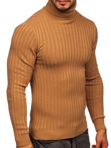 Jersey con cuello alto para hombre color marrón Bolf 4602