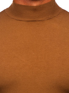 Jersey de cuello alto básico para hombre color marrón Bolf YY05
