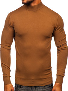 Jersey de cuello alto básico para hombre color marrón Bolf YY05