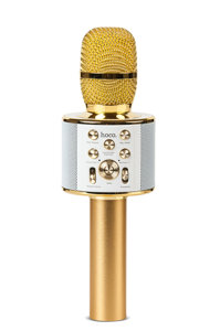 Micrófono de karaoke color dorado bluetooth BK3