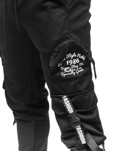 Pantalón cargo de chándal jogger para hombre negro Bolf HS7172