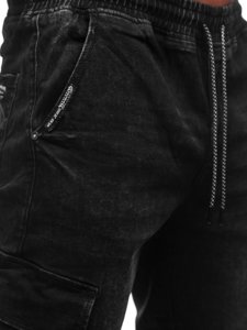 Pantalón cargo jogger vaquero tipo slim fit para hombre color negro Bolf 61015W0