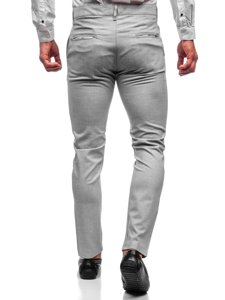 Pantalón chino de tela para hombre gris claro Bolf 0016