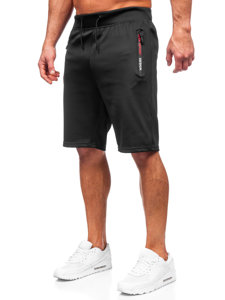 Pantalón corto de chándal para hombre negro Bolf 8K296