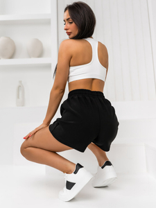 Pantalón corto de chándal para mujer negro Bolf H60A1