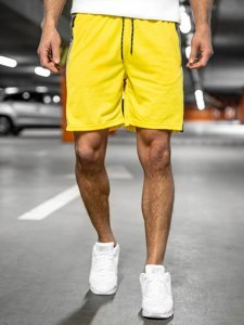 Pantalón corto deportivo para hombre color amarillo Bolf KS2577