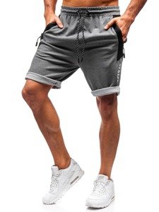 Pantalón corto deportivo para hombre gris y negro Bolf Q3874