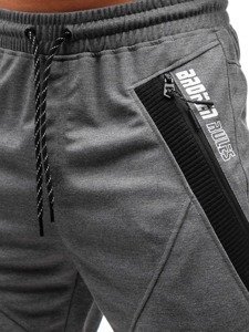 Pantalón corto deportivo para hombre gris y negro Bolf Q3878