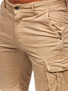 Pantalón corto tipo cargo shorts para hombre beige Bolf XX160086