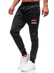 Pantalón deportivo para hombre color negro y rojo Denley K50005