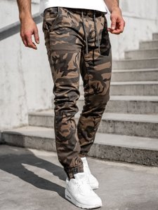 Pantalón jogger camuflaje para hombre caqui Bolf KA351