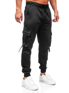 Pantalón jogger de chándal cargo para hombre negro Bolf 8K1118