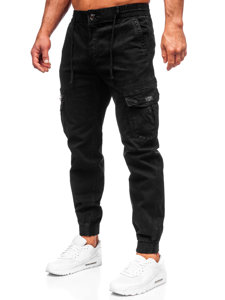 Pantalón jogger de tela cargo para hombre negro Bolf KA8509