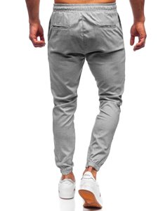 Pantalón jogger de tela para hombre gris Bolf 0011