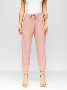 Pantalón jogger para mujer rosa Bolf W5071