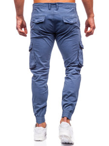 Pantalón vaquero de combate jogger para hombre azul Bolf J679