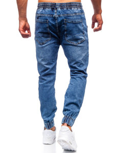 Pantalón vaquero jogger para hombre azul oscuro Bolf K10001-1